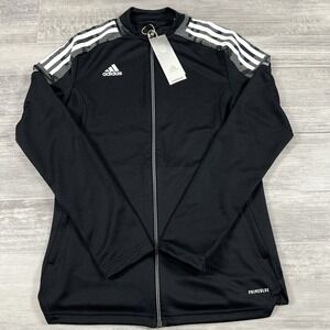 ADIDAS WOMEN'S SMALL‎ BLACK/WHITE CONDIVO21 TRACK SOCCER FUTBOL JACKET GH7125